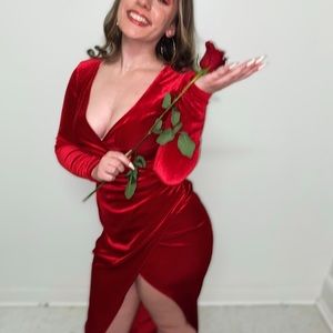 Never Ending Night Maxi Dress -Red